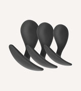 Set med Tre Buttplugs i Silikon