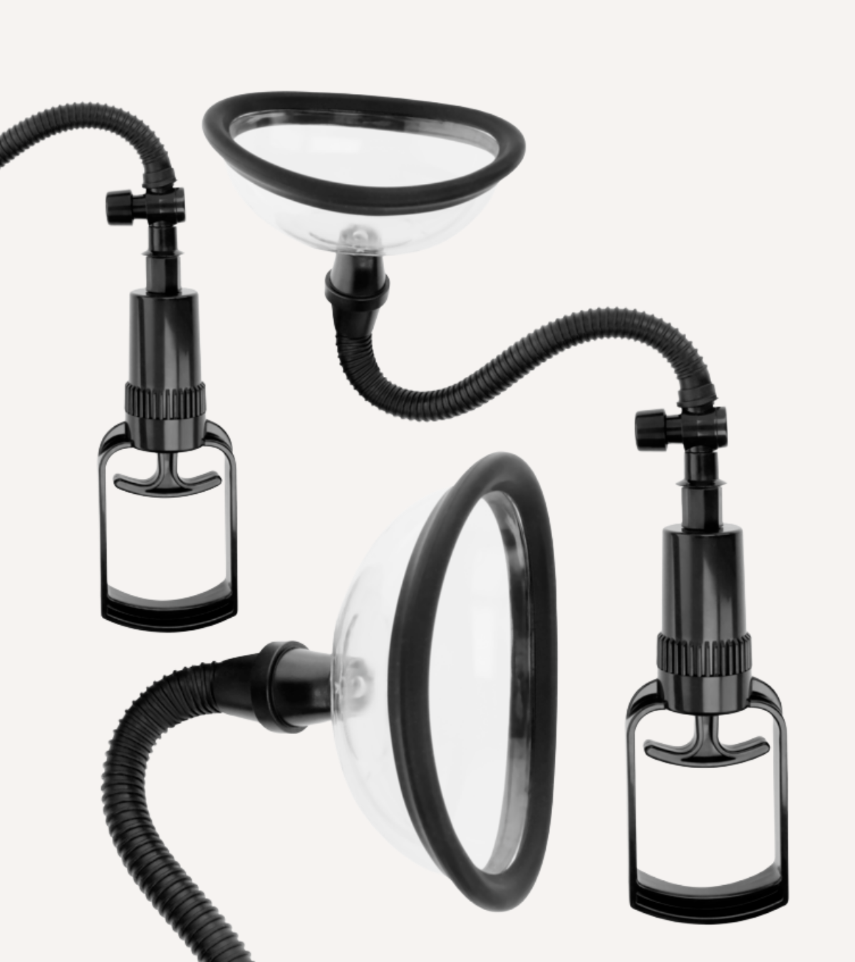 Vaginalpump med två utbytbara koppar