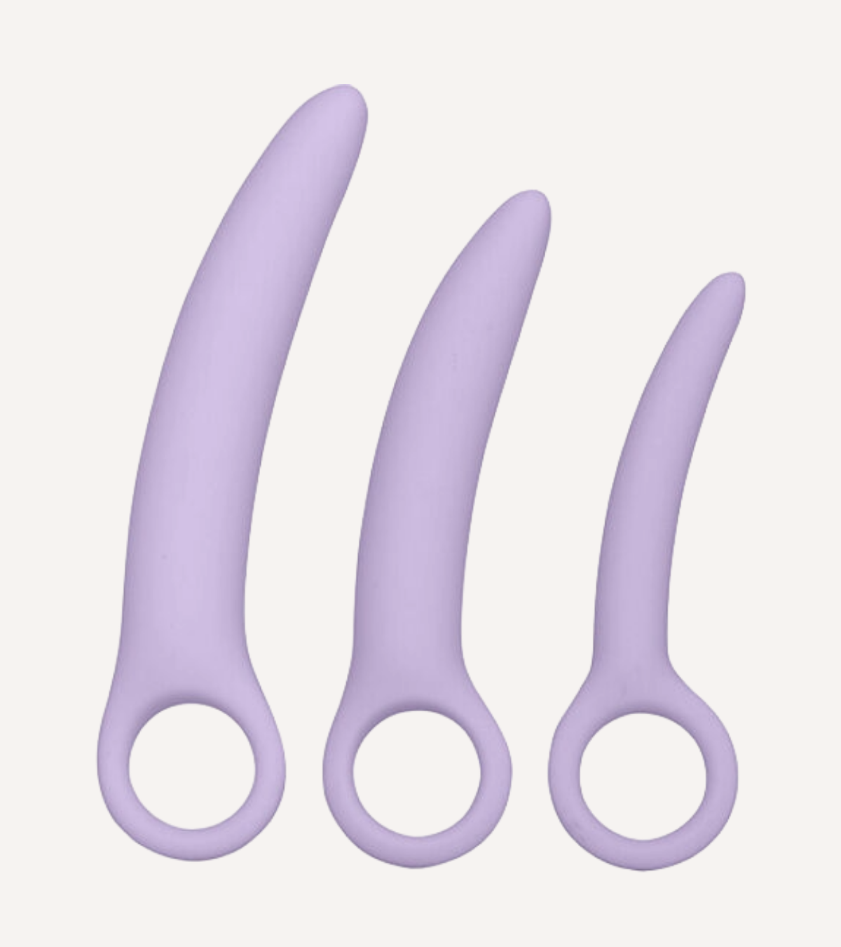 Vaginalt Dilatorset i Silikon 3 Delar Lila