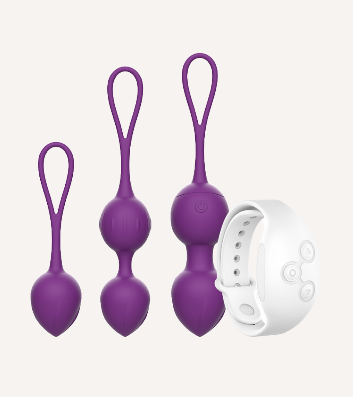 Vibrerande Knipkulor 3st Lila + Watchme Klocka