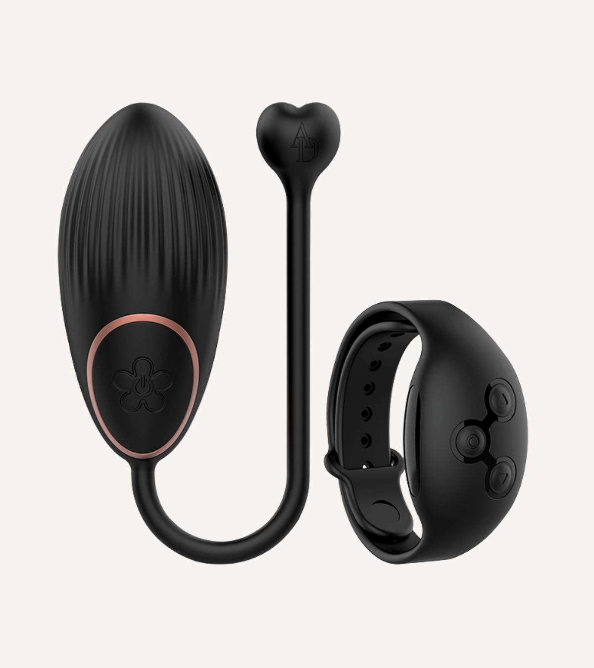 Vibrerande ägg Svart + Watchme Klocka