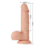 Dildo Dual-Skin med Sugkopp