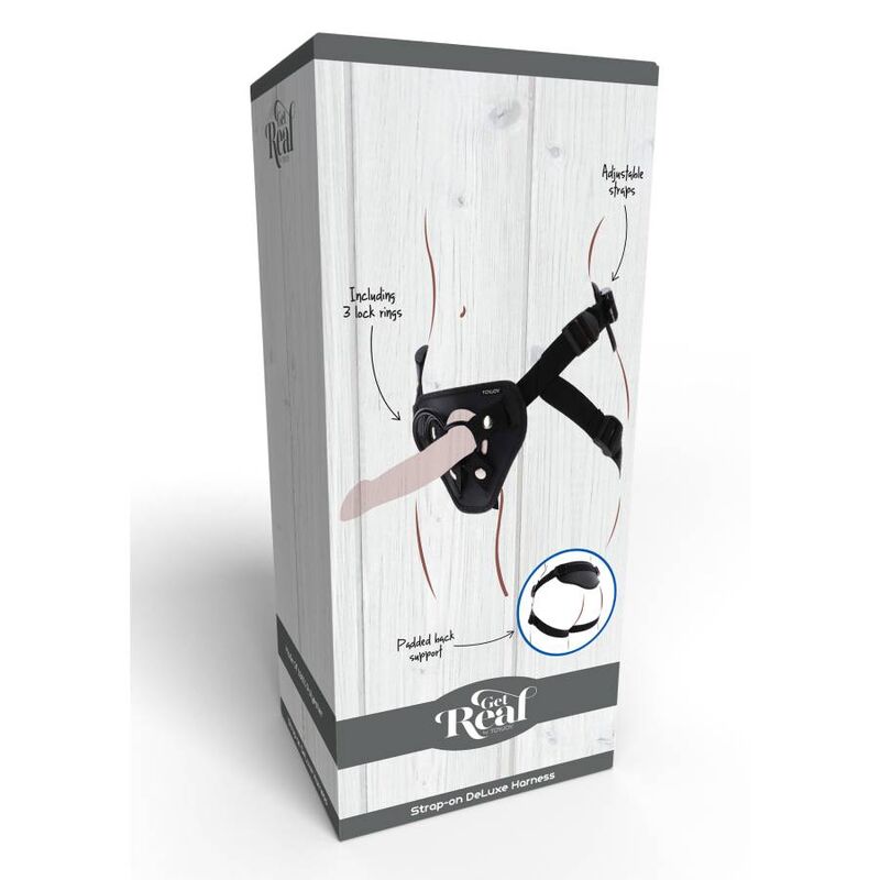 vadderad och justerbar deluxe-harness med metallringar