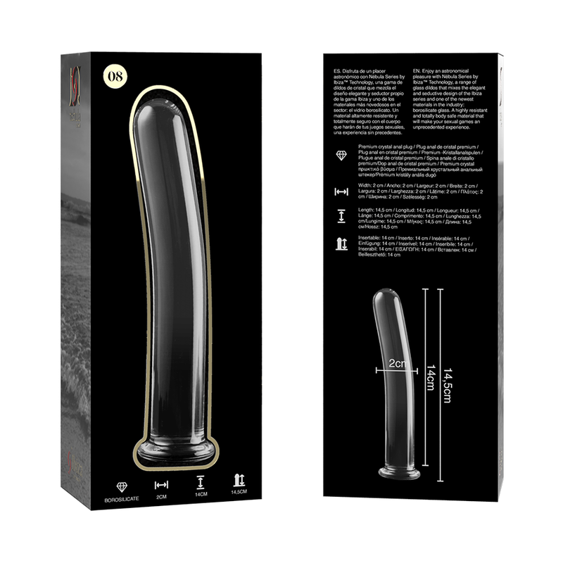 Dildo 'No. 8' i Borosilikatglas 14,5 cm
