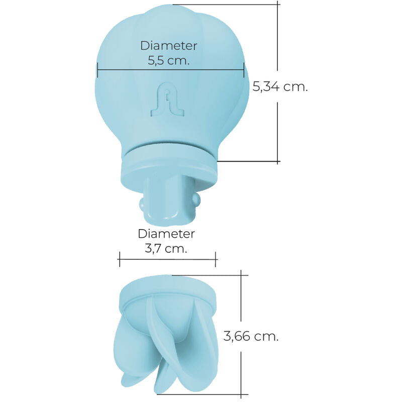 Klitorisstimulator 'Caress' + 4 extra huvuden