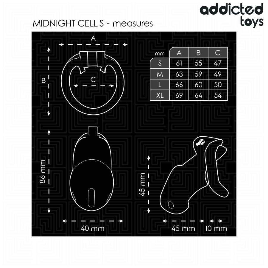 Penisbur Midnight Cell Storlek S 4,8 cm