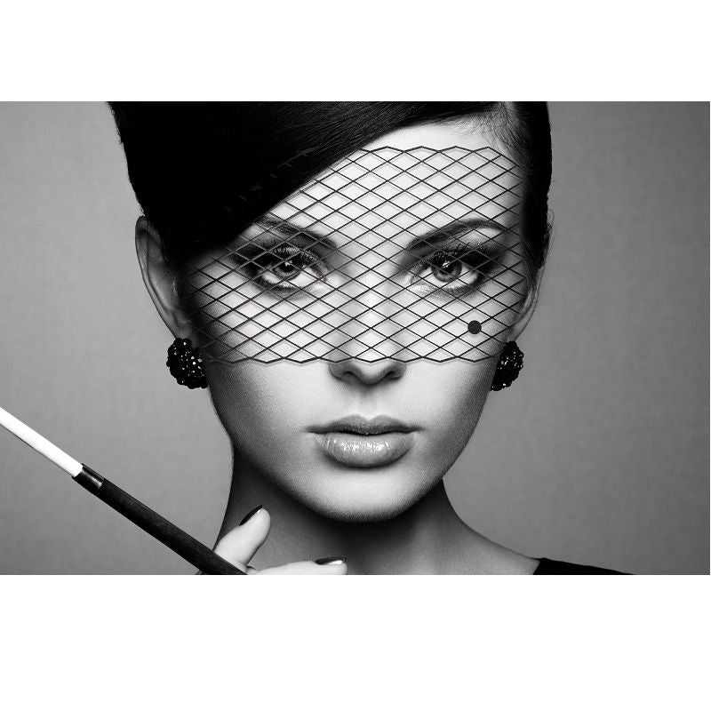 självhäftande mask louise i dekorativ form