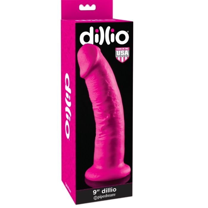 realistisk dildo i rosa nyans, 22,9 cm med tydliga ådror