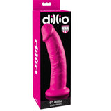 realistisk dildo i rosa nyans, 22,9 cm med tydliga ådror