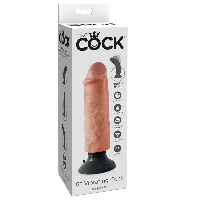 Dildo Vibrerande med Sugkopp 15,24 cm