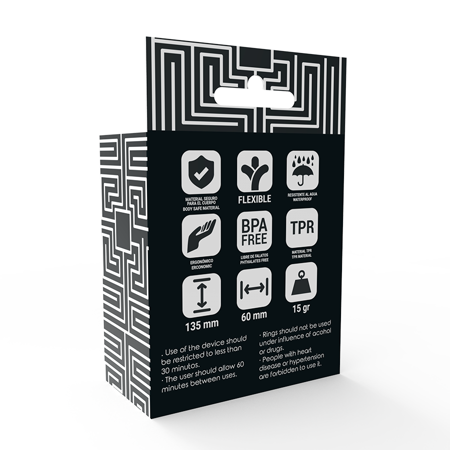 Ringset för Penis i Silikon Svart/Transparent