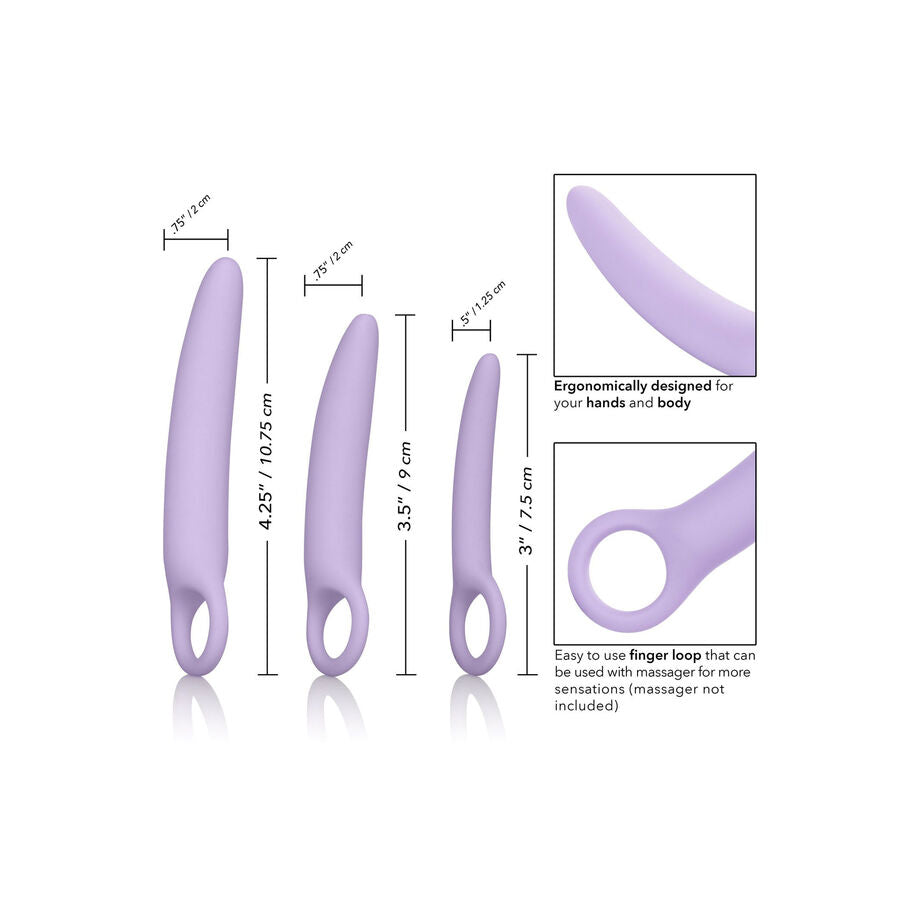 Vaginalt Dilatorset i Silikon 3 Delar Lila
