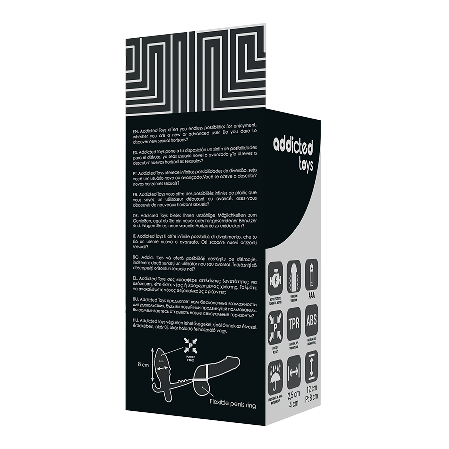 Buttplug Dubbelring Svart