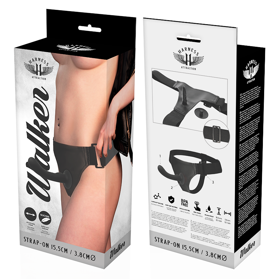 Strap-on Set Harness och G-punktsdildo 15,5 cm
